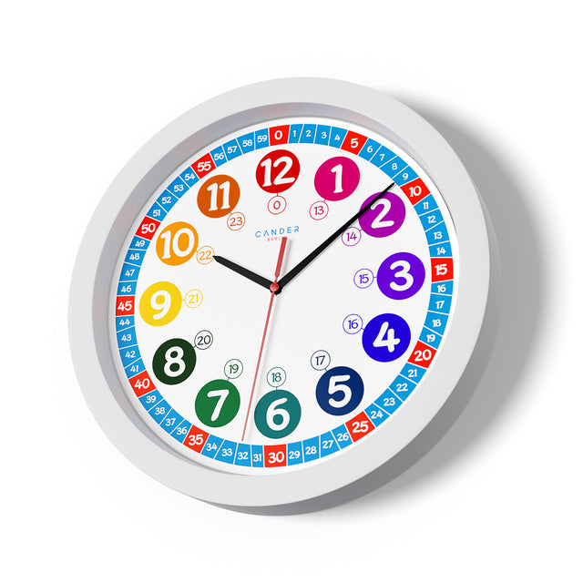 MNU 1030 S Silent children's wall clock with toy learning clock