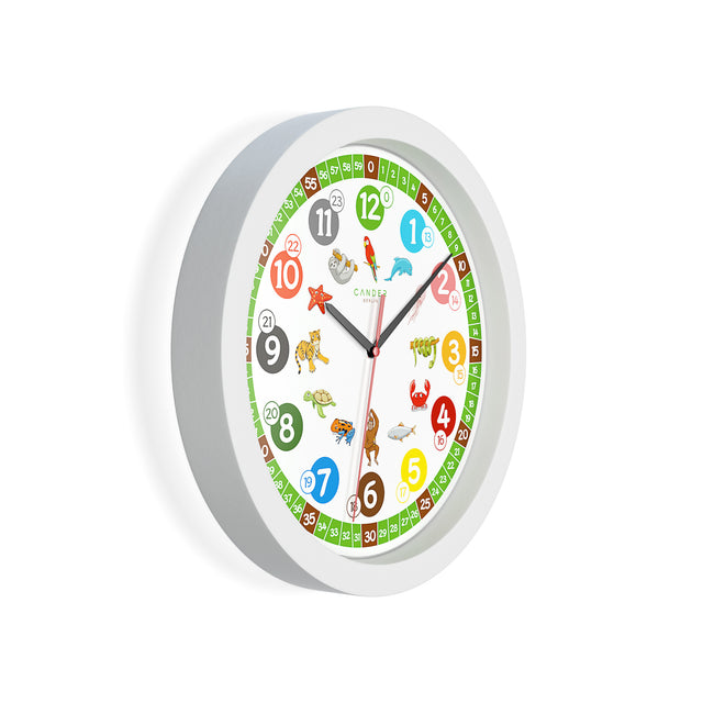 MNU 1330 Children's silent wall clock with educational toy clock