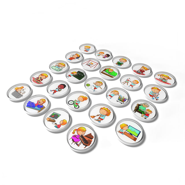 MNU 11930 R Silent children's wall clock with magnet photos 30 cm