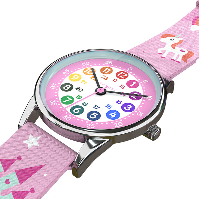 MNU 1709 Kinderwecker mit Licht und MNA 1230 E Armbanduhr pink