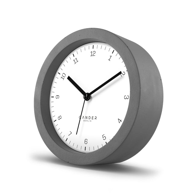 MNU 6112 W Silent concrete alarm clock 12 cm