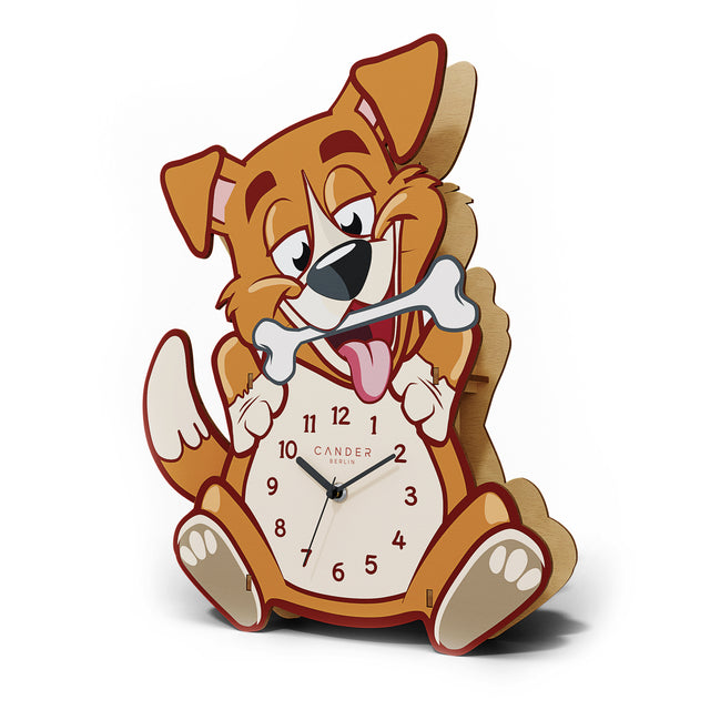 MNU 9030 children's wall clock dog with pendulum 29.5 cm