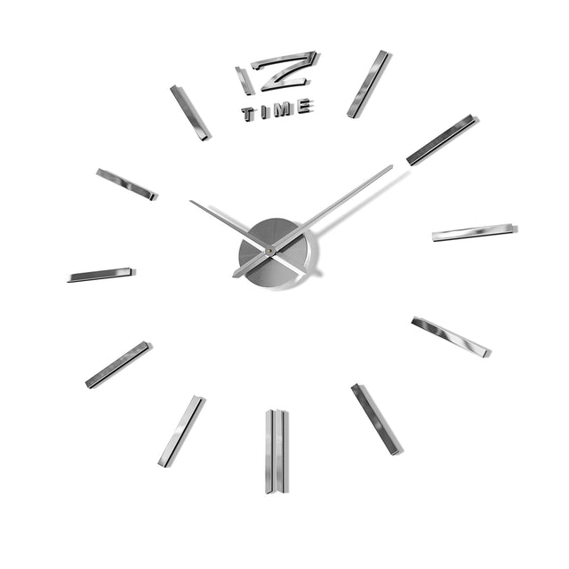 MNU 0280 W XXL Silver 3D acrylic wall clock