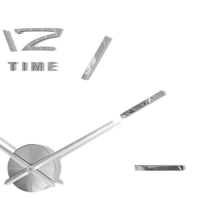 MNU 0280 W XXL Silver 3D acrylic wall clock