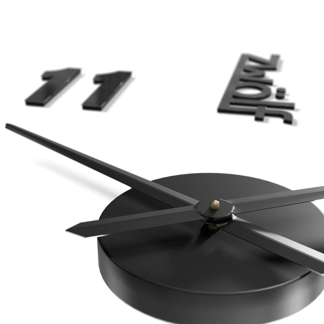 MNU 0180 S XXL Black 3D acrylic wall clock 130 cm