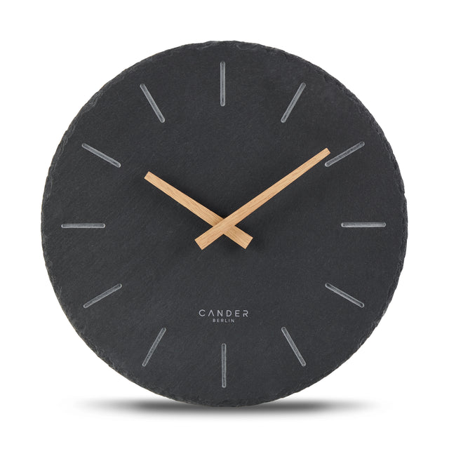 Cander Berlin MNU 2230 L Lautlose Schiefer-Wanduhr