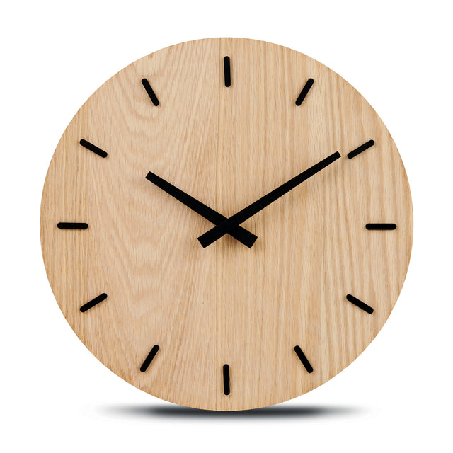 MNU 8730 E Silent wooden wall clock 30.5 cm