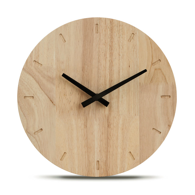 MNU 8230 Silent wooden wall clock 30.5 cm