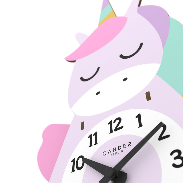 MNU 9130 Silent pendulum children's wall clock unicorn 35 cm