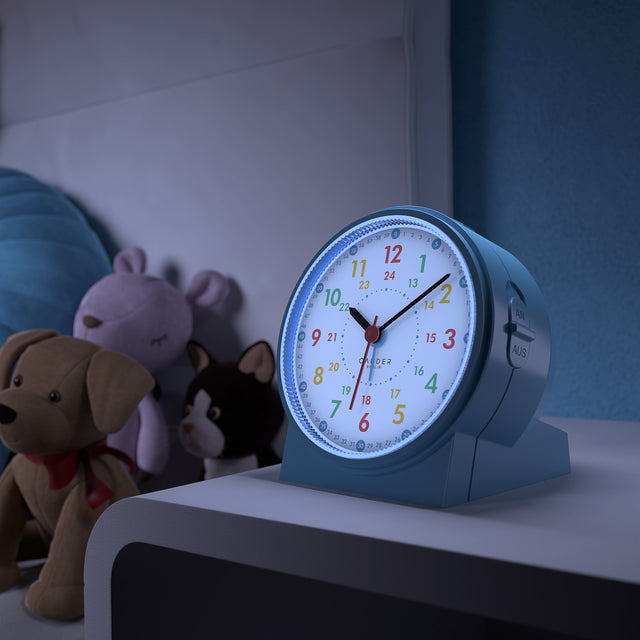 MNU 1009 B Silent children's alarm clock with light and snooze