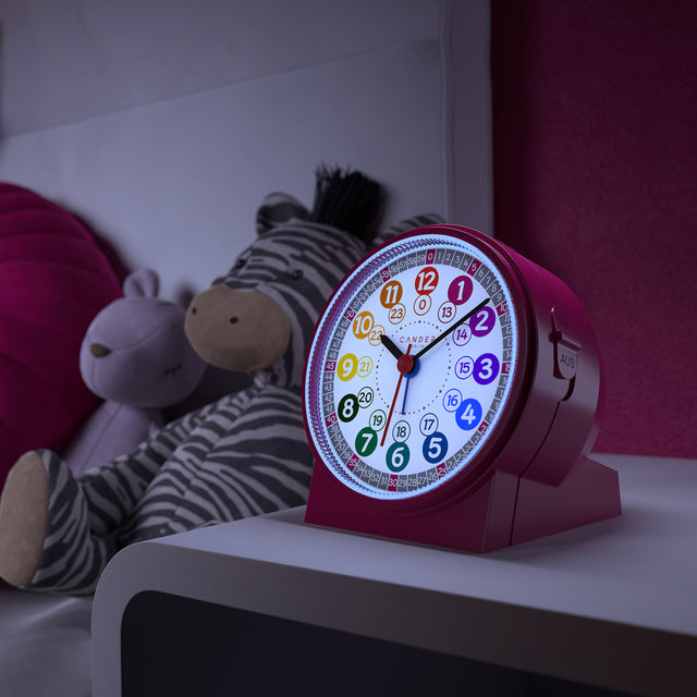 MNU 1030 M Silent children's wall clock and MNU 1009 M children's alarm clock with light