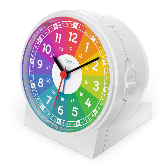 MNU 1009 R Silent children's alarm clock with light and snooze 10.8 cm