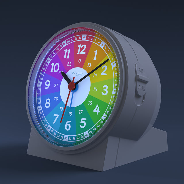 MNU 1009 R Silent children's alarm clock with light and snooze 10.8 cm