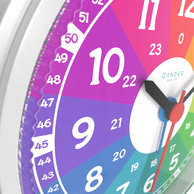 MNU 1009 R Silent children's alarm clock with light and snooze 10.8 cm