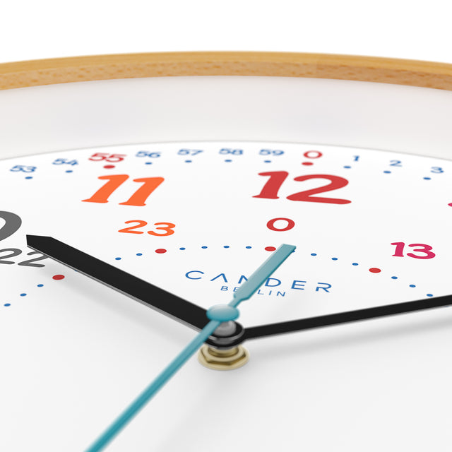 MNU 11230 Silent wooden children's wall clock 30.5 cm