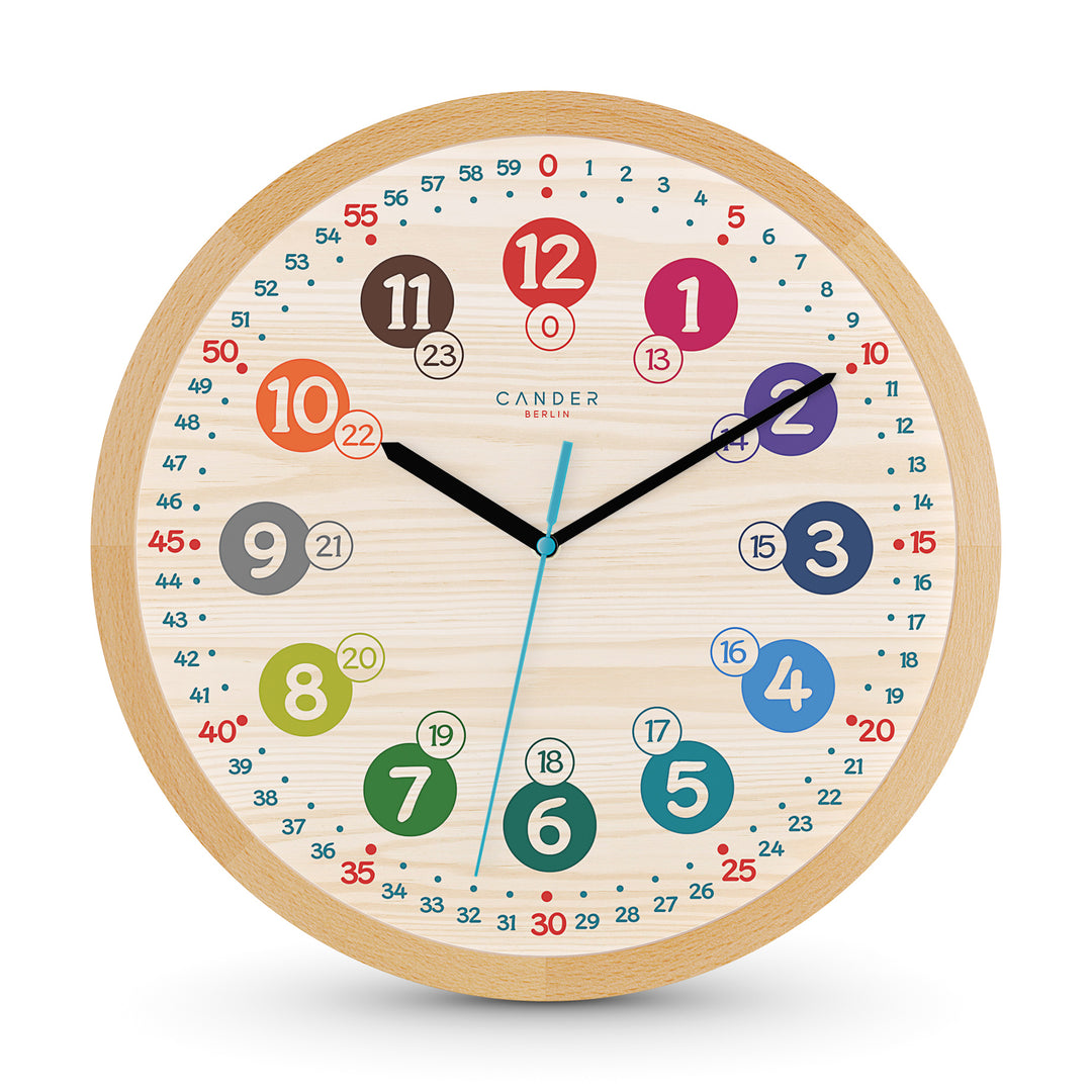 Cander Lautlose Kinderwanduhr Cander Berlin MNU 1330