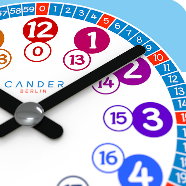 MNU 1030 S Silent children's wall clock with toy learning clock