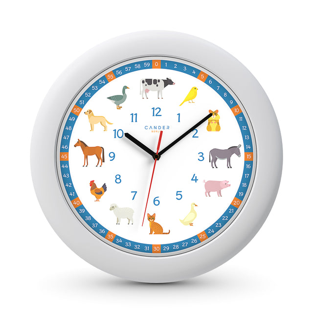 MNU 1435 Silent children's wall clock with animal sounds