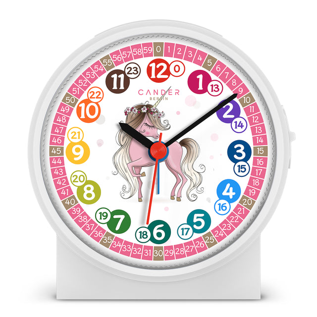 MNU 1709 Silent children's alarm clock unicorn with light and snooze 10.8 cm