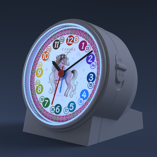 MNU 1709 children's alarm clock with light and MNA 1230 E pink wristwatch