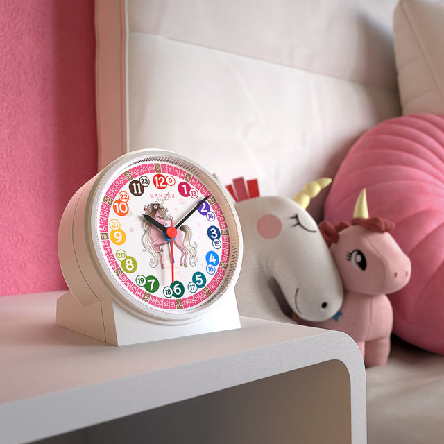 MNU 1709 children's alarm clock with light and MNA 1230 E pink wristwatch