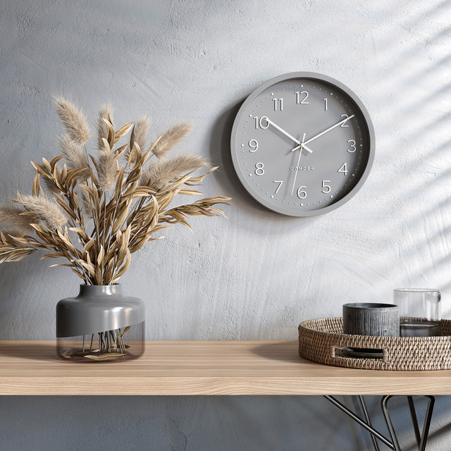 MNU 2030 White silent wall clock 30.5 cm