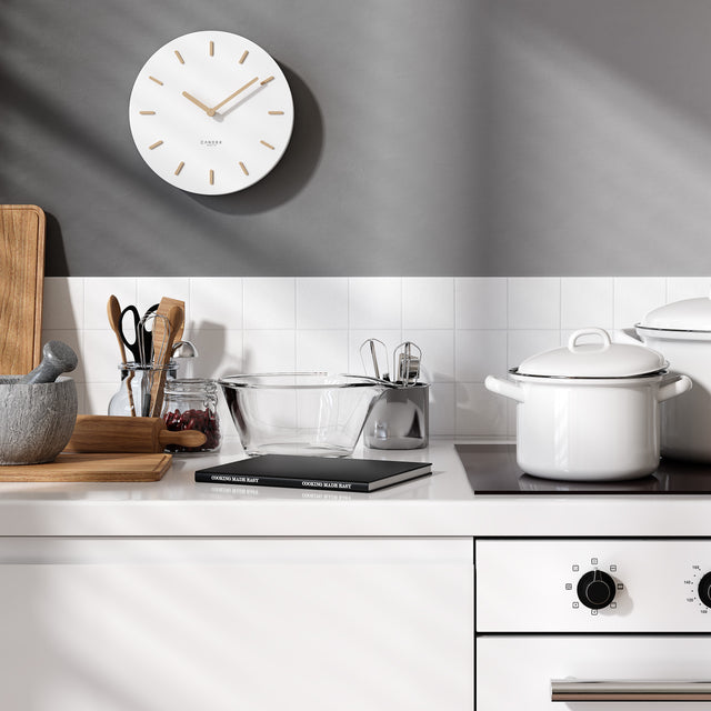 MNU 2530 F Silent MDF wall clock 30 cm