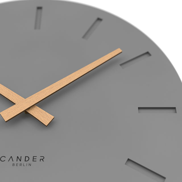 MNU 2530 G Silent MDF wall clock 30 cm