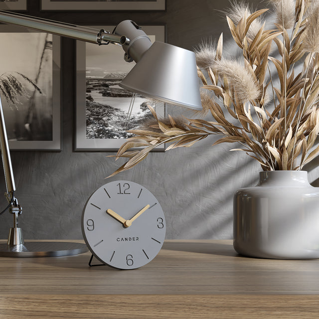 MNU 2612 S Silent MDF table clock 12 cm