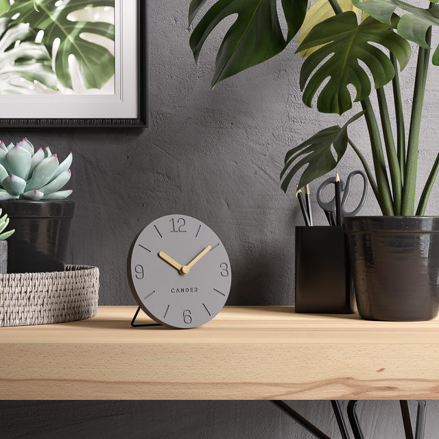 MNU 2612 S Silent MDF table clock 12 cm