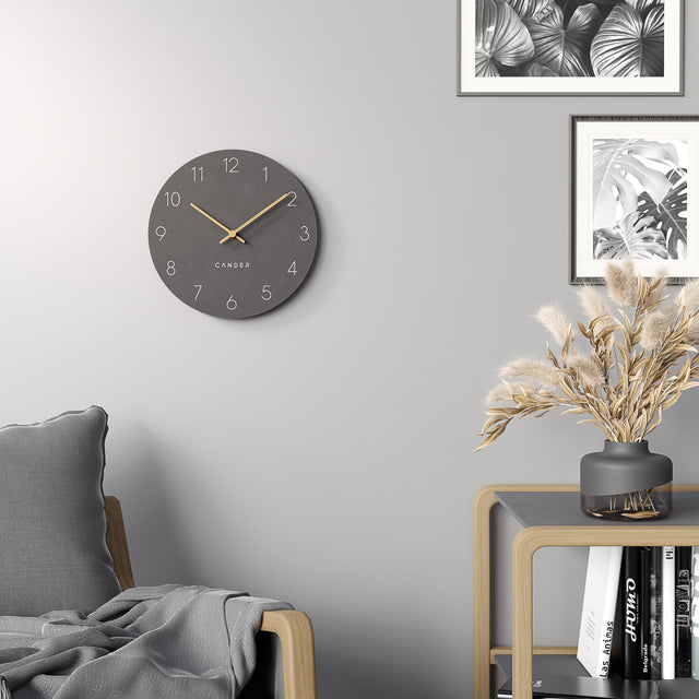 MNU 2630 H Silent MDF wall clock 30.5 cm