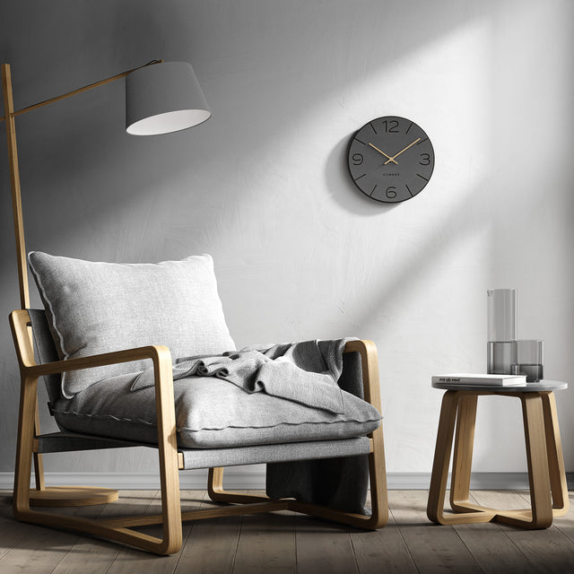 MNU 2630 M Silent MDF wall clock 30 cm