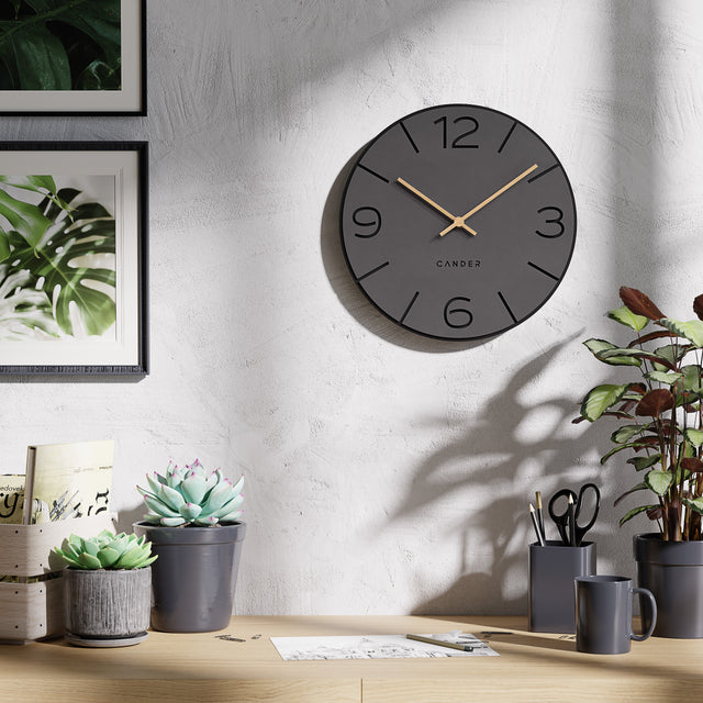 MNU 2630 M Silent MDF wall clock 30 cm