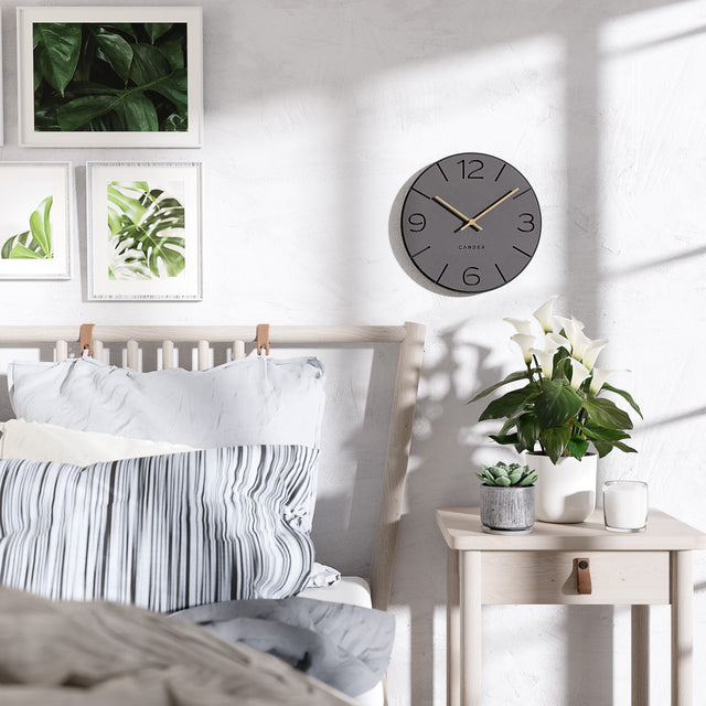 MNU 2630 M Silent MDF wall clock 30 cm