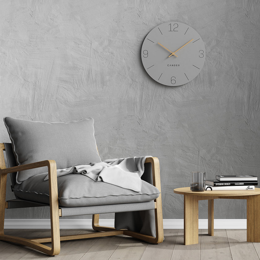 Cander Berlin MNU 6130 Designer wandklok van beton met stil uurwerk - 30,5 cm - geen vervelende getik Cander Berlin MNU 6130 Designer wandklok van beton met stil uurwerk - 30,5 cm - geen vervelende getik