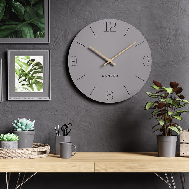 MNU 2630 H Silent MDF wall clock 30.5 cm