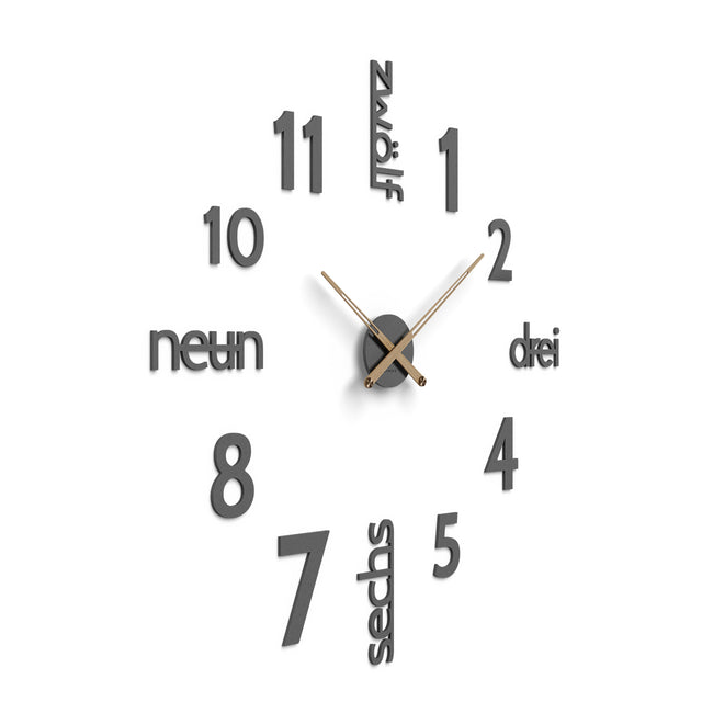 MNU 2680 S Silent MDF wall clock 100 cm