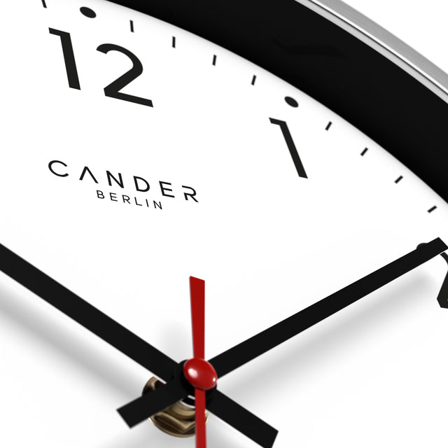 MNU 3030 W White silent radio controlled wall clock 30.5 cm