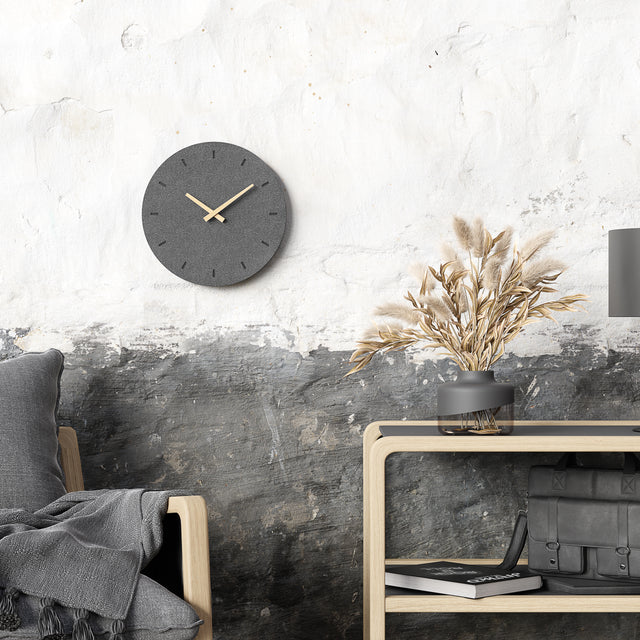 MNU 6131 D Silent concrete wall clock 30.5 cm