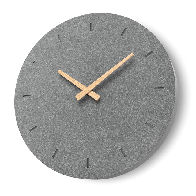 MNU 6131 S Lautlose Beton-Wanduhr 30,5 cm