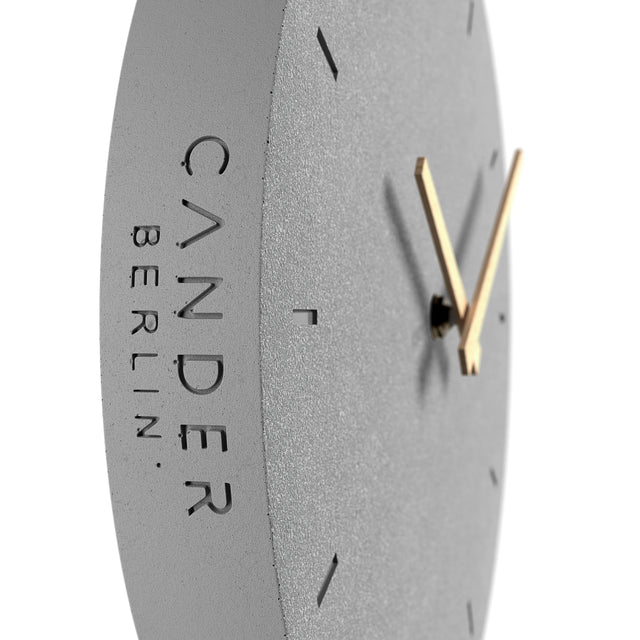 MNU 6131 S Lautlose Beton-Wanduhr 30,5 cm