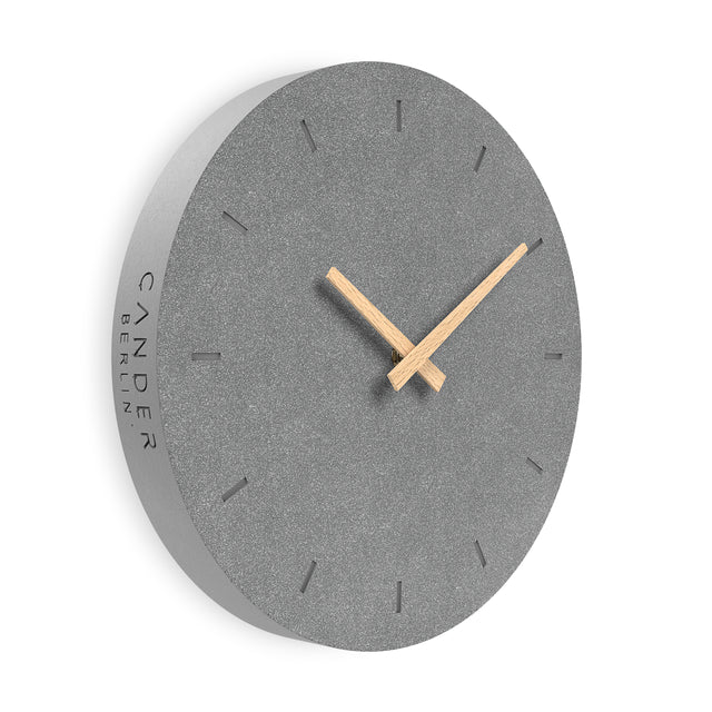 MNU 6131 S Lautlose Beton-Wanduhr 30,5 cm