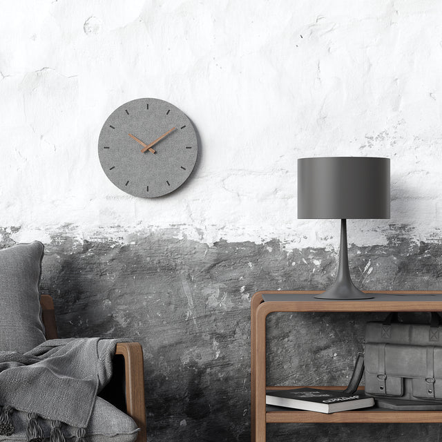 MNU 6130 S Silent concrete wall clock 30.5 cm