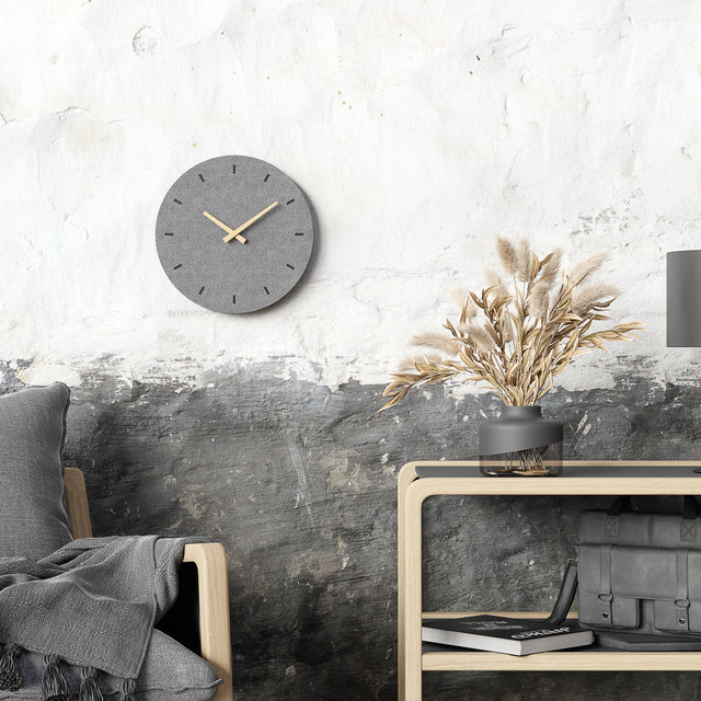 MNU 6131 S Silent concrete wall clock 30.5 cm