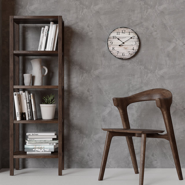 Cander Berlin MNU 3030 W Radiogestuurde Wandklok Wit Aluminium - Geruisloos 30,5 Cm