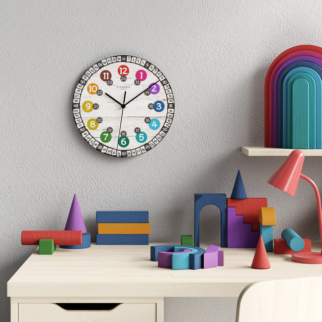 MNU 7730 Silent children's wall clock wood 30.5 cm