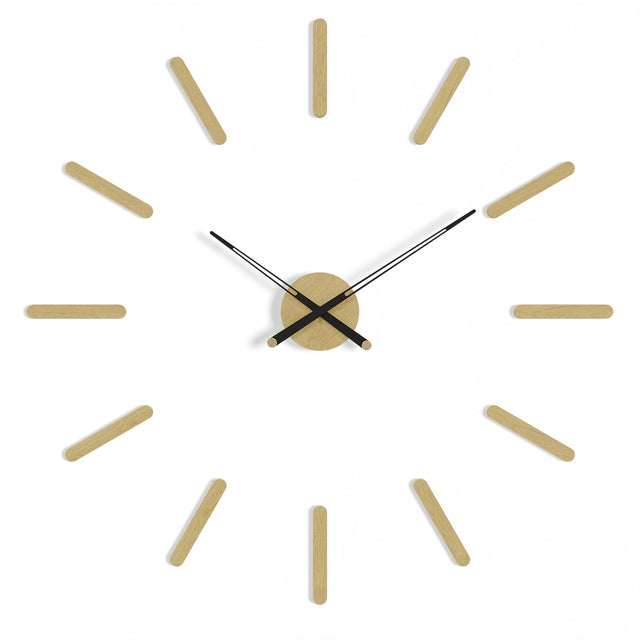 MNU 81080 H Silent XXL 3D wooden wall clock 100 cm