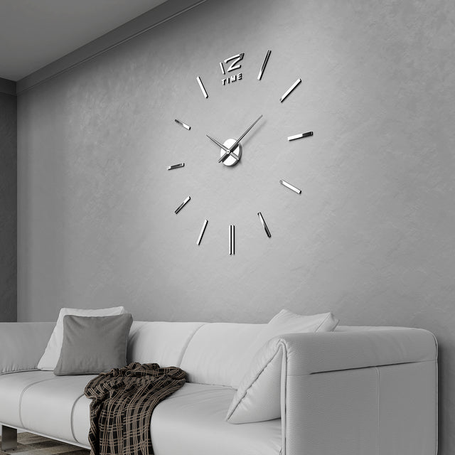 MNU 0280 W XXL Silver 3D acrylic wall clock