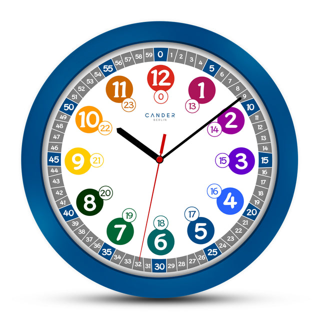 MNU 1030 J Silent children's wall clock and MNU 1009 J children's alarm clock with light