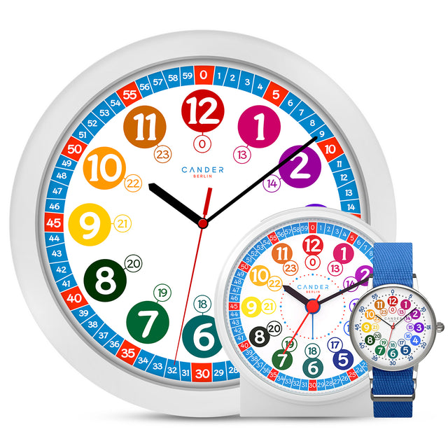 MNU 1030 S wall clock and MNU 1009 S alarm clock and MNA 1030 J wristwatch